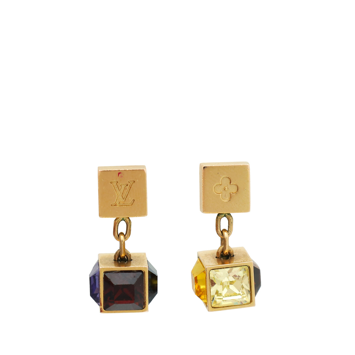 Louis Vuitton Multicolor Gamble Drop Earrings-Louis Vuitton-THE CLOSET