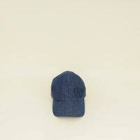 Louis Vuitton Blue Logo Embroidery Baseball Cap