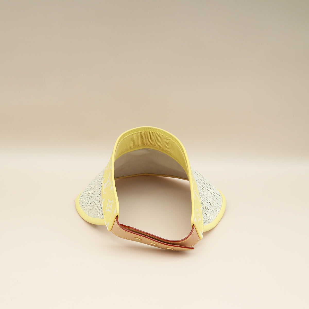 Louis Vuitton Yellow Raffia Monogram Strawgram Visor