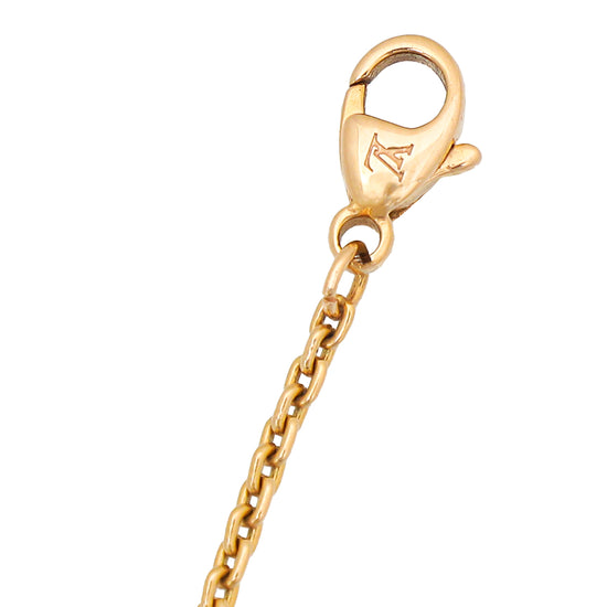 Louis Vuitton 18K Tricolor Gold Diamond Idylle Blossom Y Pendant Necklace