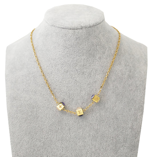 Louis Vuitton Gold Gamble Necklace