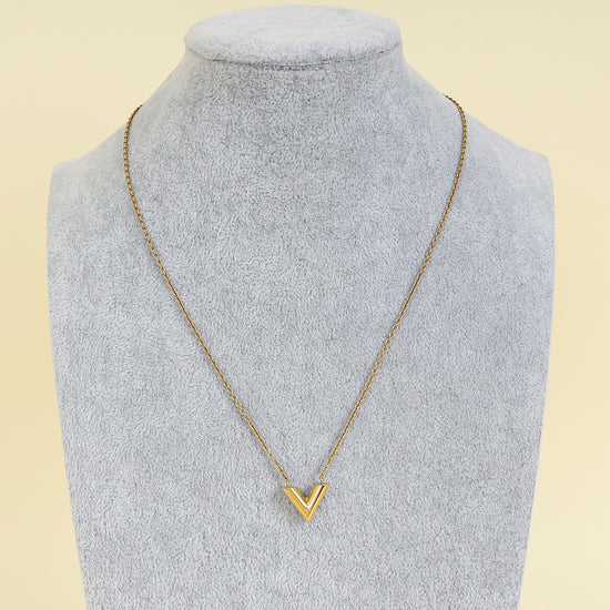 Louis Vuitton Gold Essential V Necklace