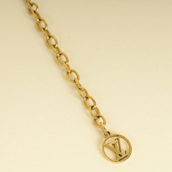 Louis Vuitton Gold Essential V Necklace