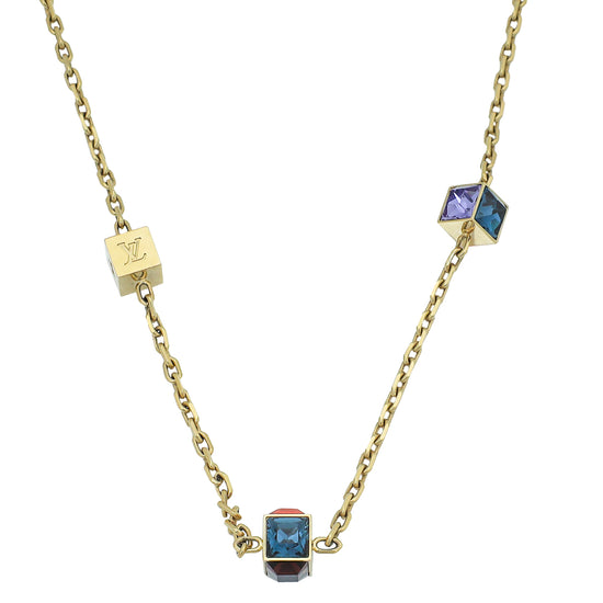 Louis Vuitton Multicolor Swarovski Crystal Gamble Long Necklace - Yoogi's  Closet