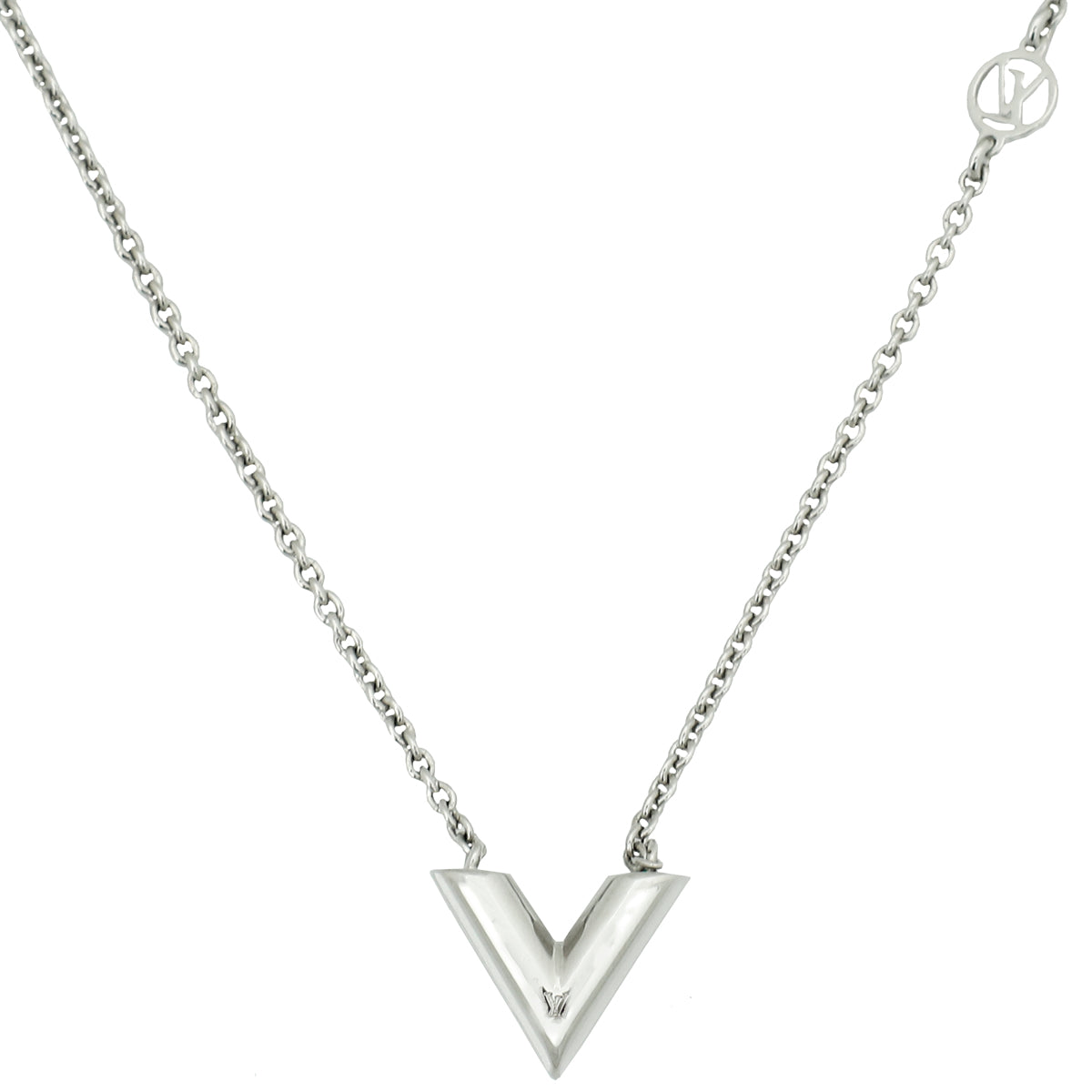 Louis Vuitton Silver Essential V Supple Necklace-Louis Vuitton-THE CLOSET