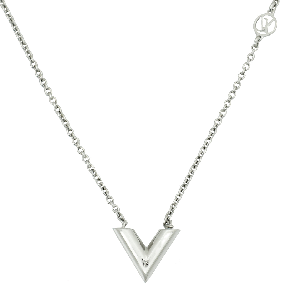 Louis Vuitton Silver Essential V Supple Necklace
