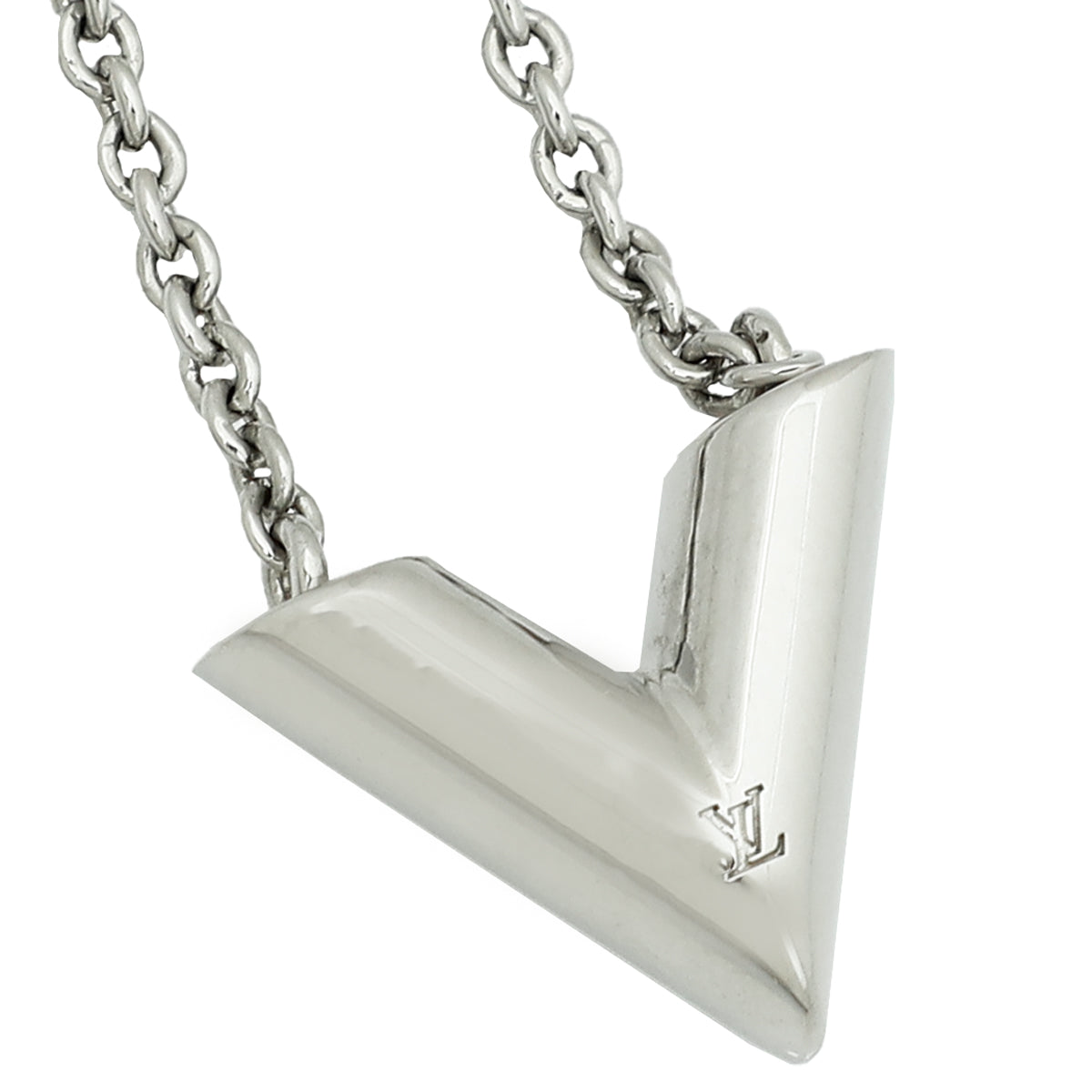 Louis Vuitton Silver Essential V Supple Necklace-Louis Vuitton-THE CLOSET