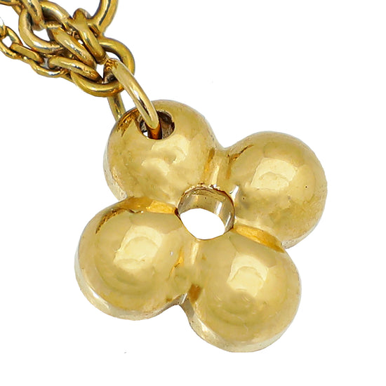 Clover necklace set in mother of pearl and gold plating -