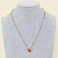 Louis Vuitton Gold Finish Strass Essential V Necklace