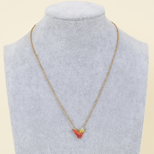 Louis Vuitton Gold Finish Strass Essential V Necklace