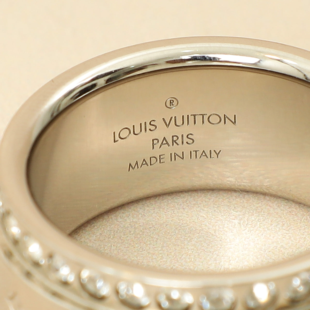 Louis Vuitton Silver Crystal Catch Ring 59-Louis Vuitton-THE CLOSET