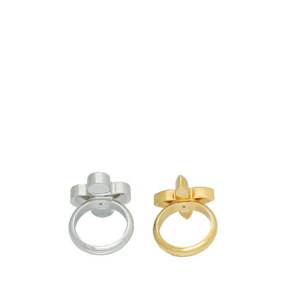 Louis Vuitton Bicolor Monogram Sweet Flower Small Ring Set