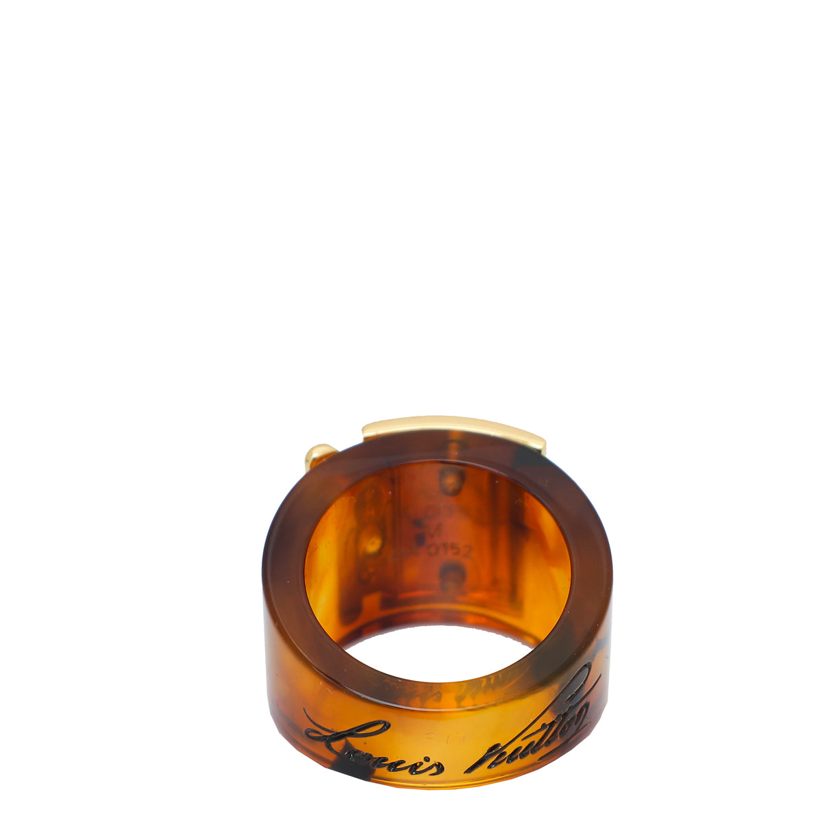 Louis Vuitton Brown Resin Lock Me Ring-Louis Vuitton-THE CLOSET