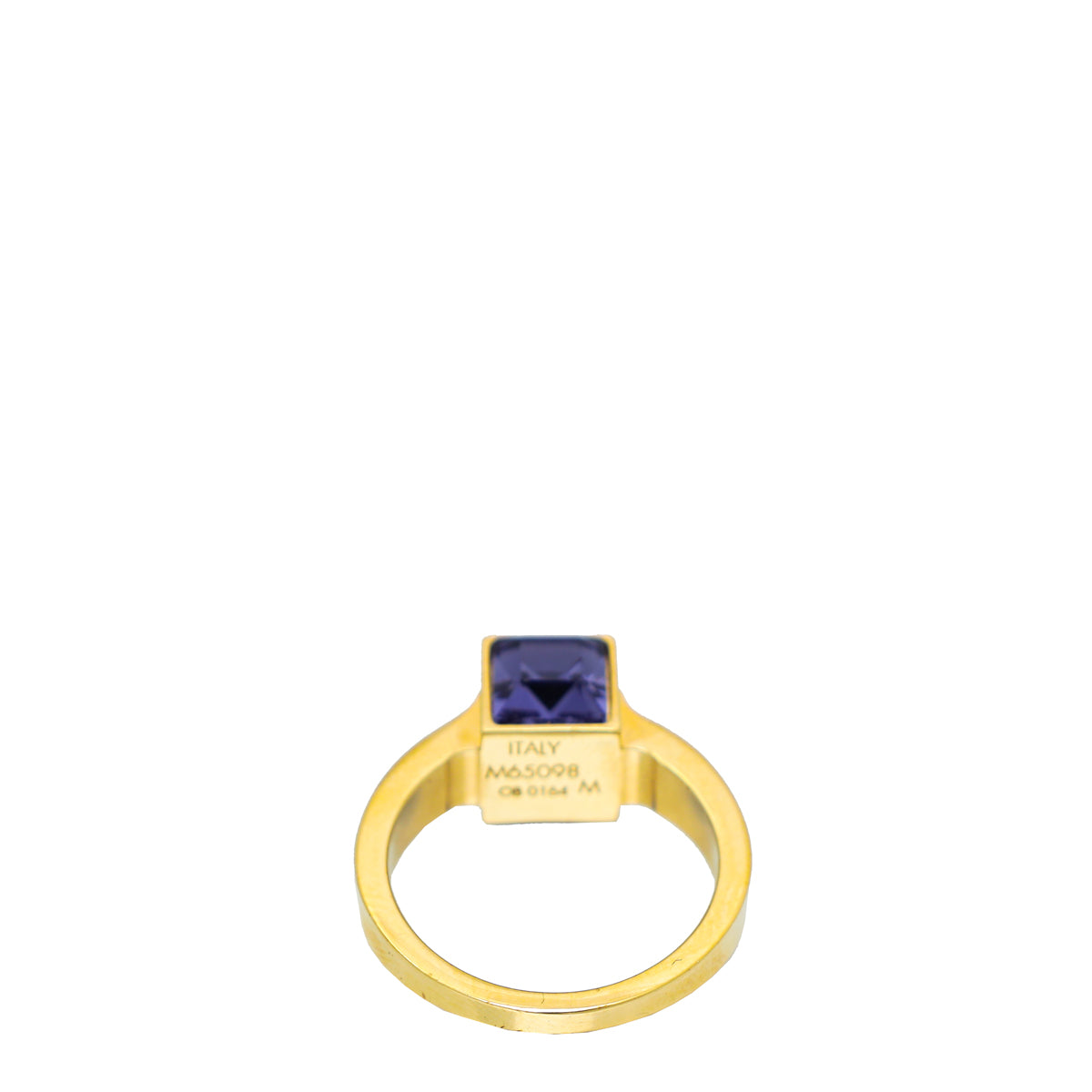Louis Vuitton Gamble Crystal Gold Tone Ring M Louis Vuitton