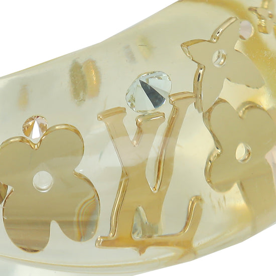 Louis Vuitton Light Yellow Monogram Clear Resin Inclusion Large Ring – The  Closet
