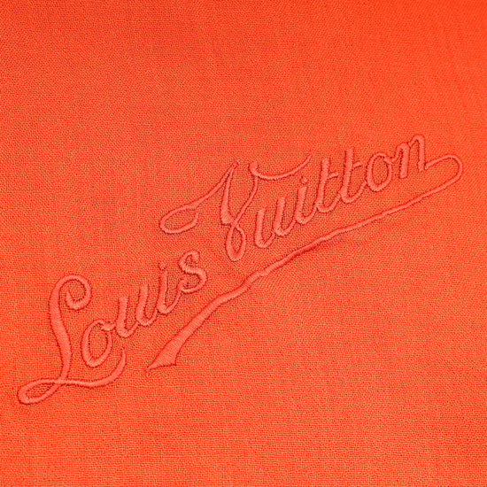 Louis Vuitton Rust Logo Signature Logo Cashmere Scarf