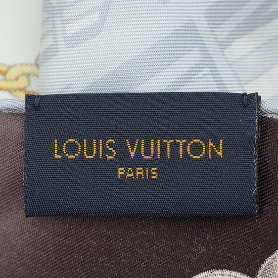 Louis Vuitton Multicolor Silk Monogram Around The World Square Scarf 90