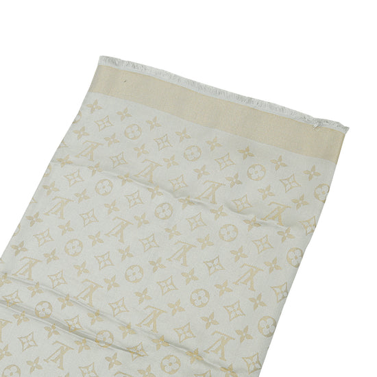 Louis Vuitton Greige Monogram Shine Shawl