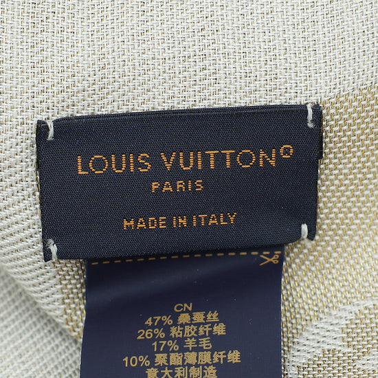 Louis Vuitton Greige Monogram Shine Shawl