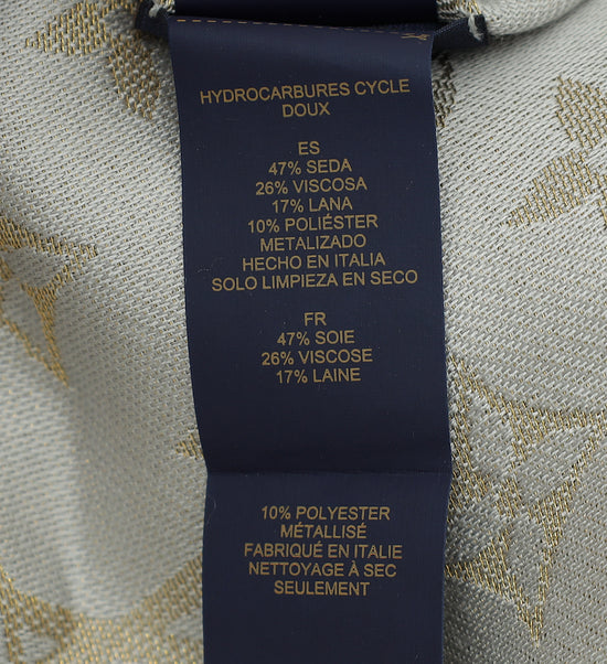 Louis Vuitton Greige Monogram Shine Shawl – The Closet