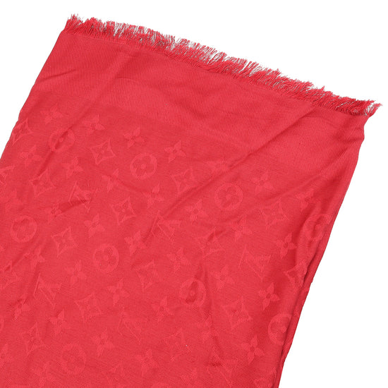 Louis Vuitton Red Monogram Classic Shawl