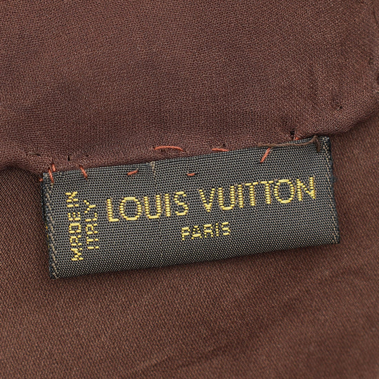 Louis Vuitton Brown Monogram Silk Stole Long Scarf-Louis Vuitton-THE CLOSET