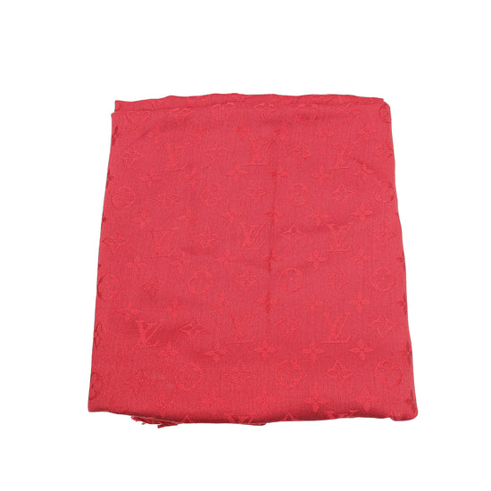 Louis Vuitton Pomme D'amour Monogram Silk Wool Shawl