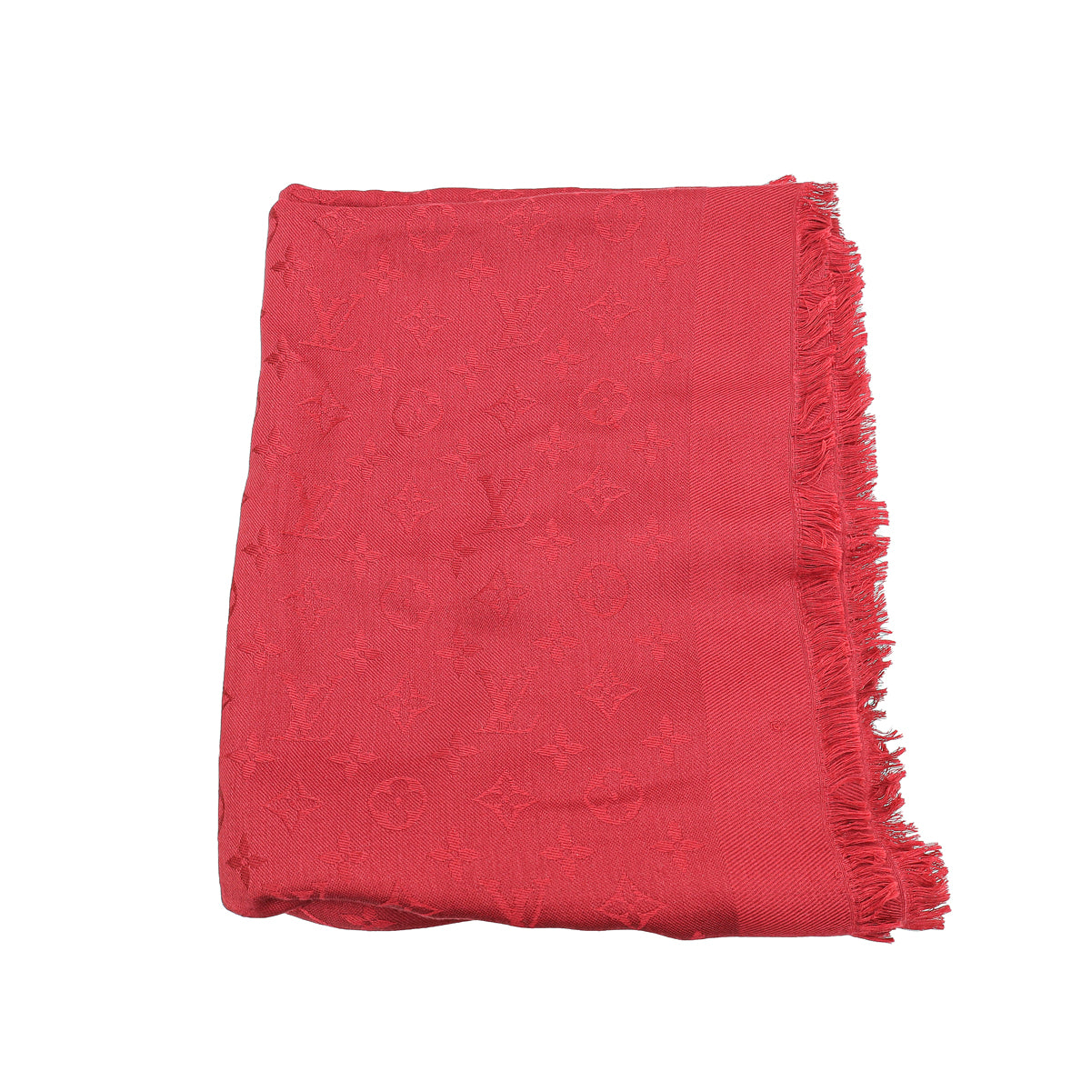 Louis Vuitton Pomme D'amour Monogram Silk Wool Shawl