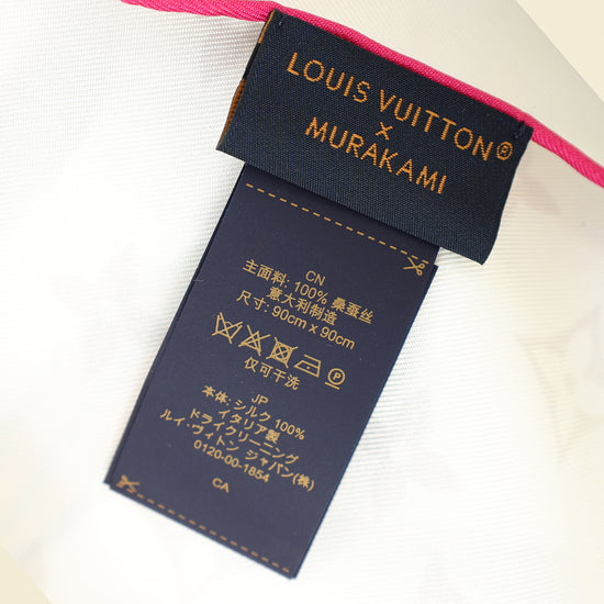 Louis Vuitton White Multicolor x Takashi Murakami Monogram Superflat Square 90