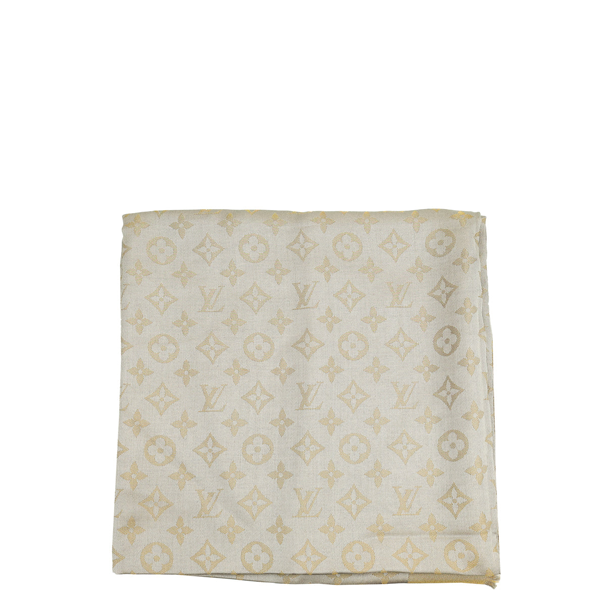 Louis Vuitton Greige Monogram Shine Shawl-Louis Vuitton-THE CLOSET