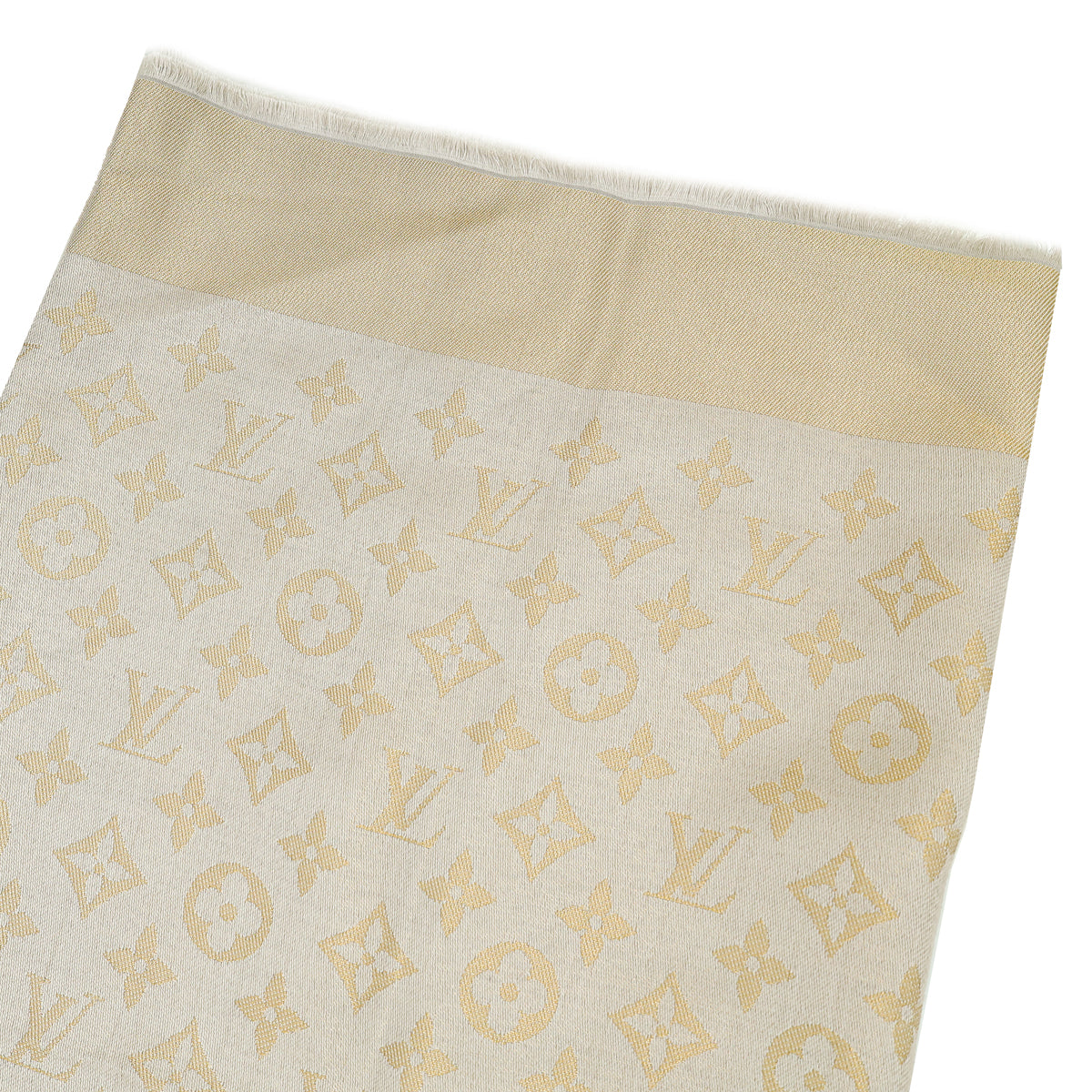 Louis Vuitton Greige Monogram Shine Shawl