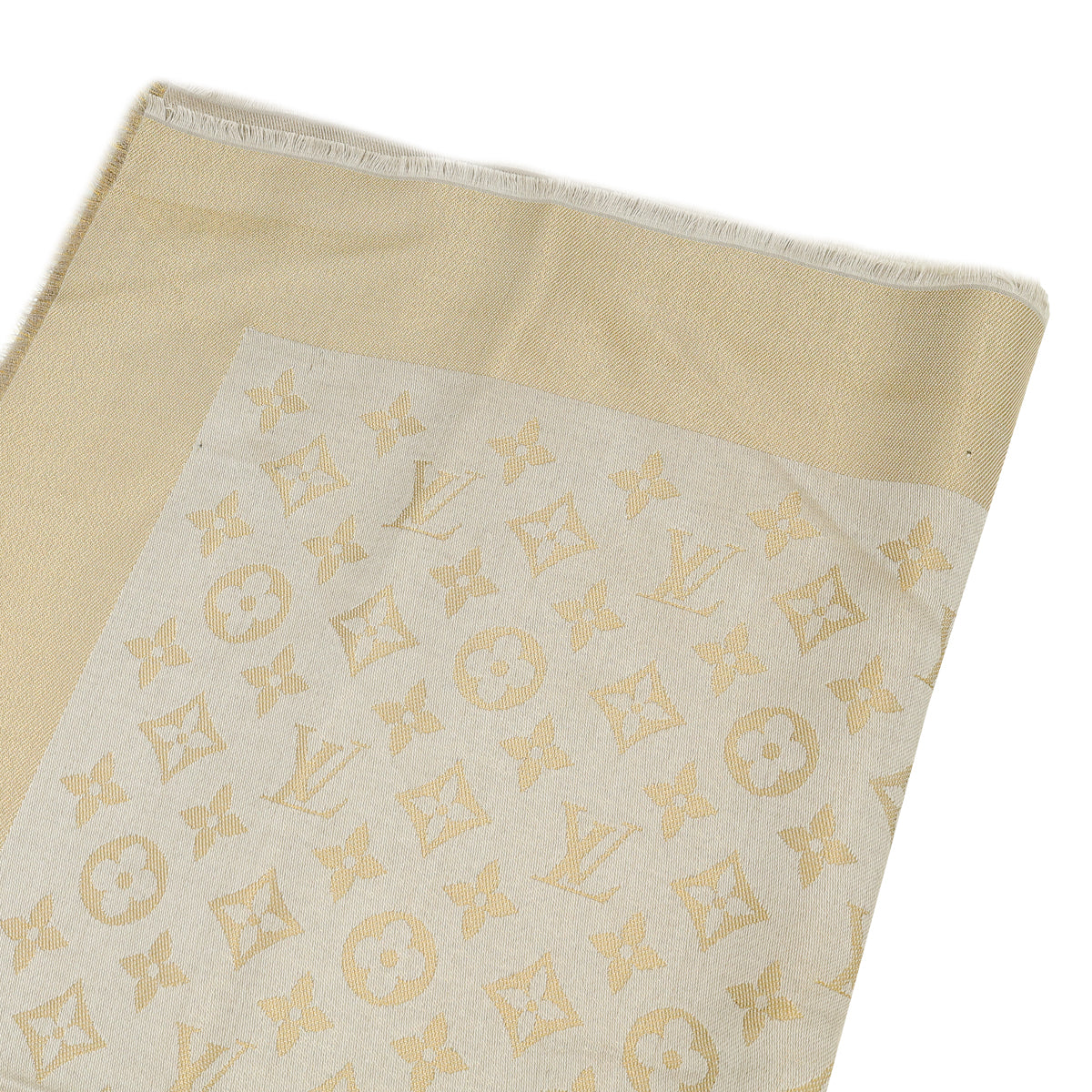 Louis Vuitton Greige Monogram Shine Shawl