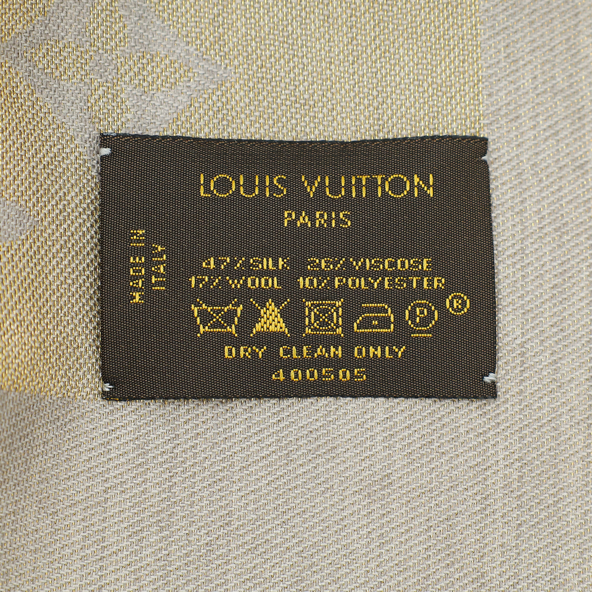 Louis Vuitton Greige Monogram Shine Shawl