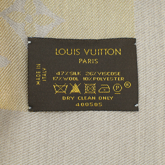 Louis Vuitton Greige Monogram Shine Shawl