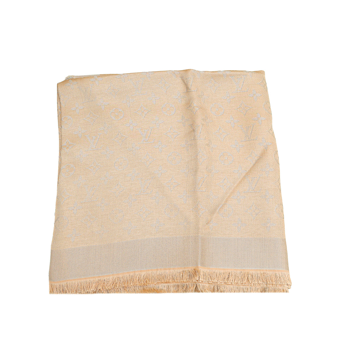 Louis Vuitton Poudre Monogram Shine Shawl-Louis Vuitton-THE CLOSET
