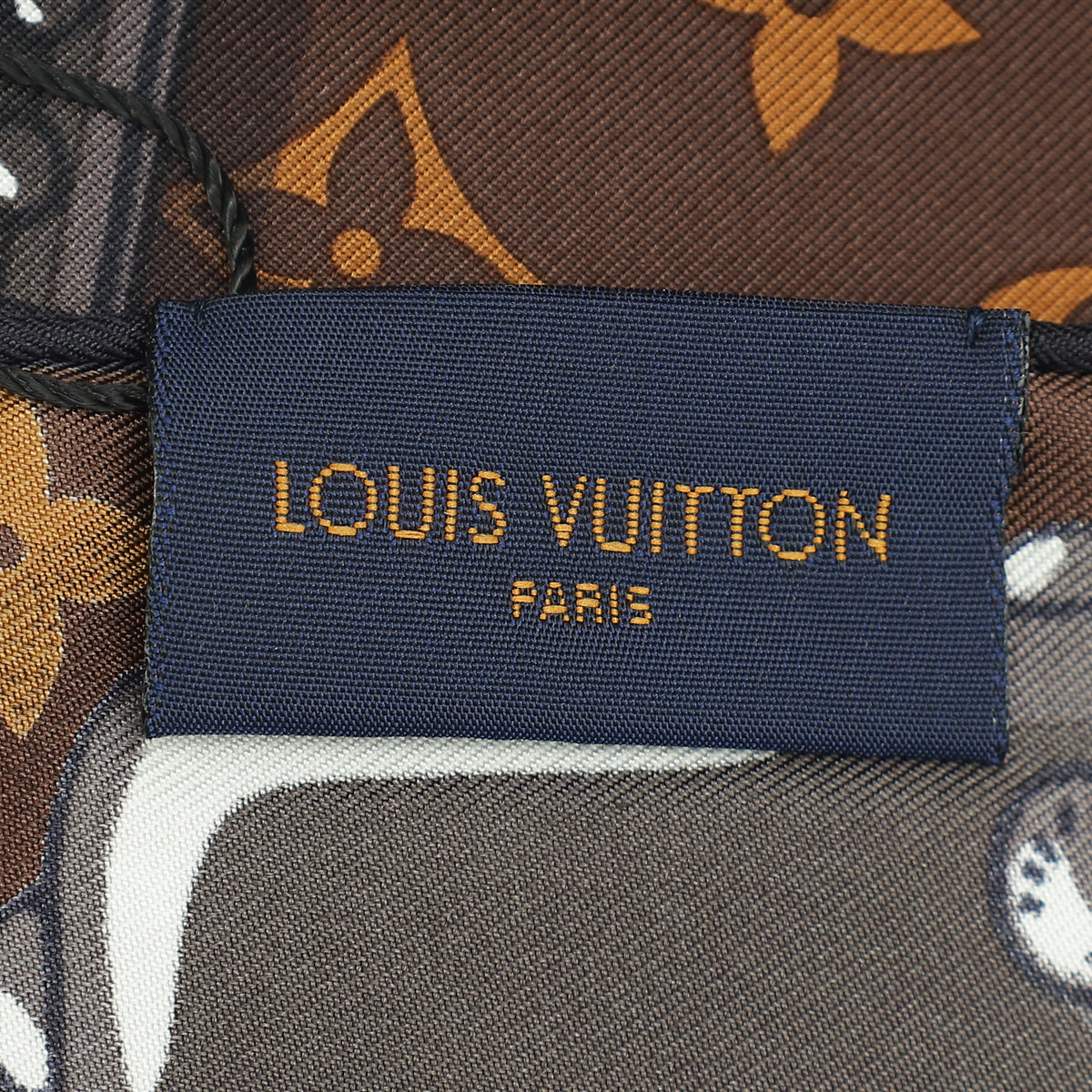 Louis Vuitton Brown Multicolor Silk Monogram LV World Square Scarf