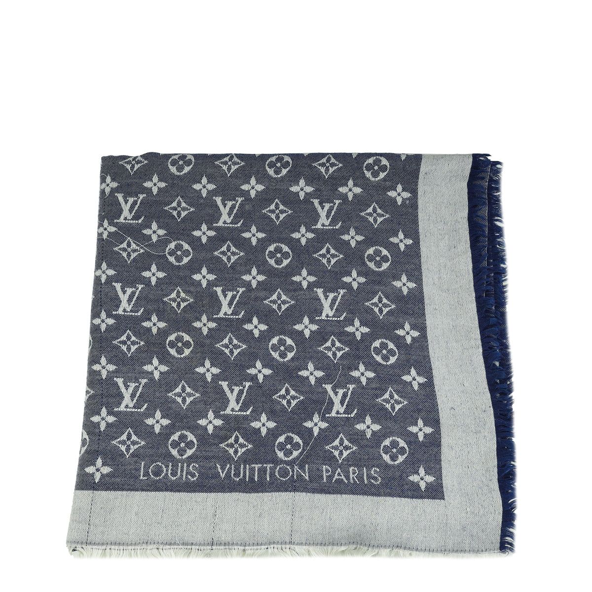 Louis Vuitton Blue Monogram Denim Shawl-Louis Vuitton-THE CLOSET
