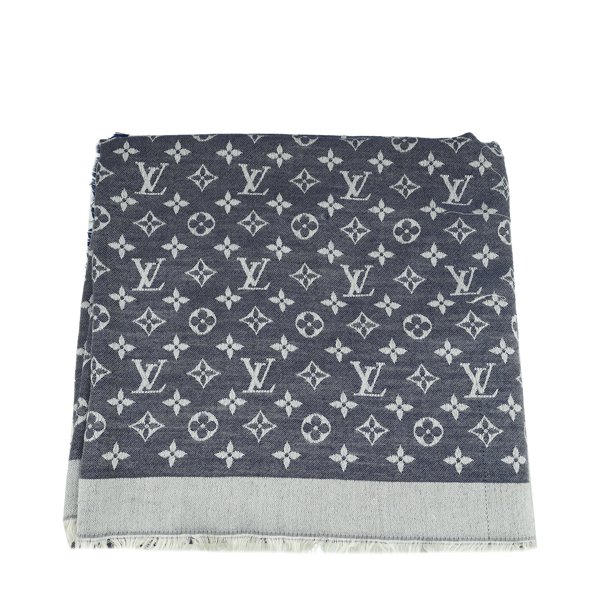 Louis Vuitton Blue Monogram Denim Shawl-Louis Vuitton-THE CLOSET