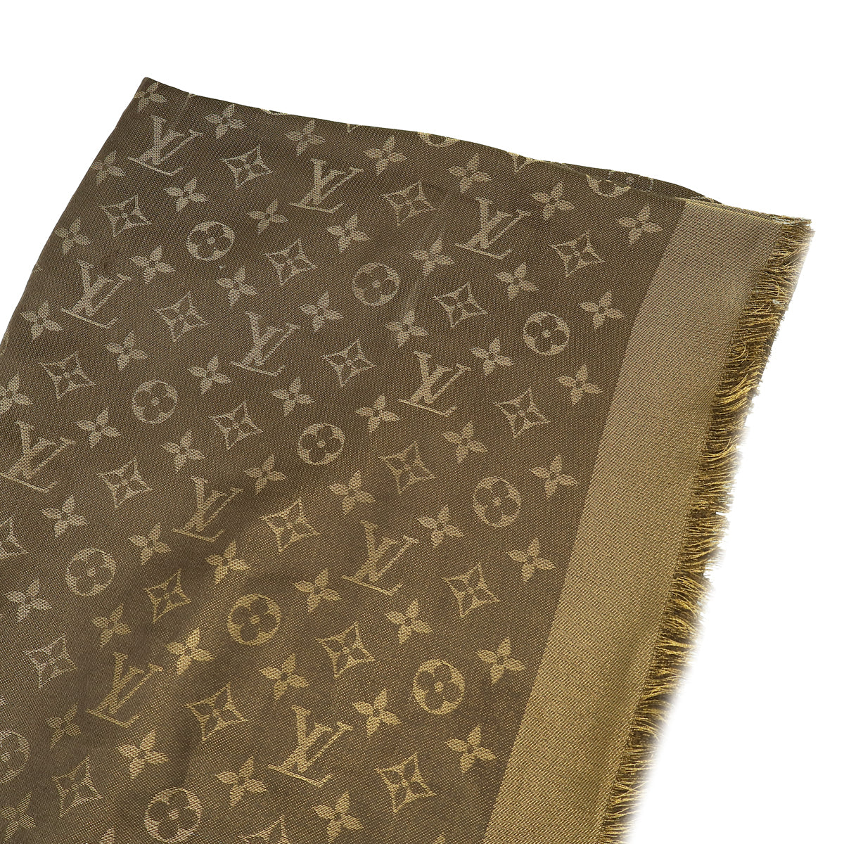 Louis Vuitton Brown Monogram Shine Wool Silk Shawl