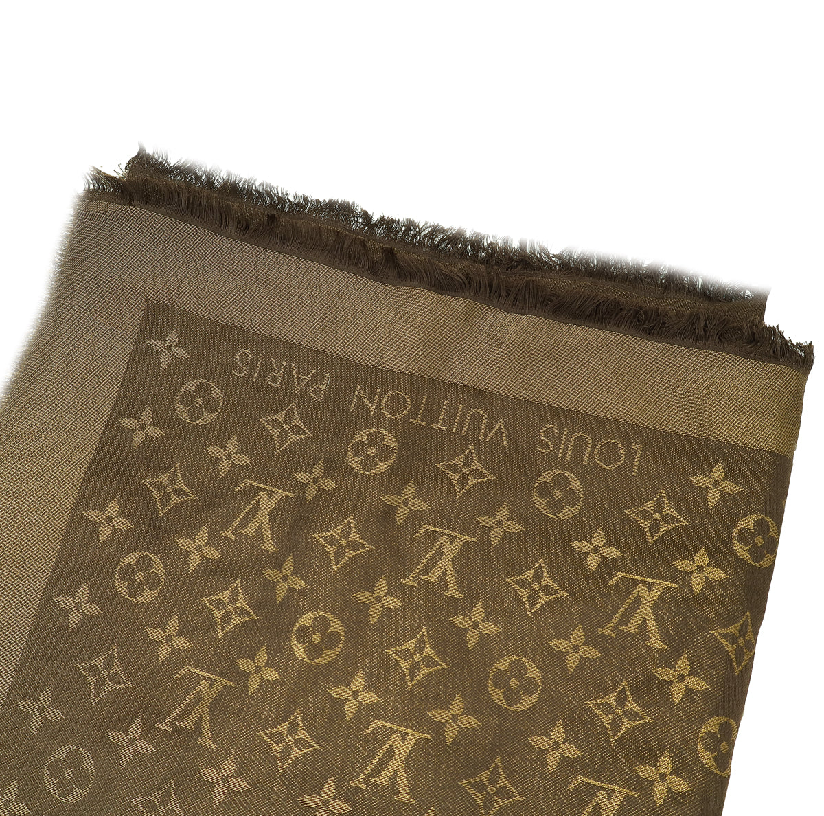 Louis Vuitton Brown Monogram Shine Wool Silk Shawl