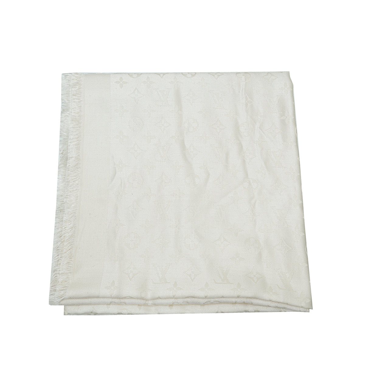 Louis Vuitton Cream Monogram Shine Shawl-Louis Vuitton-THE CLOSET