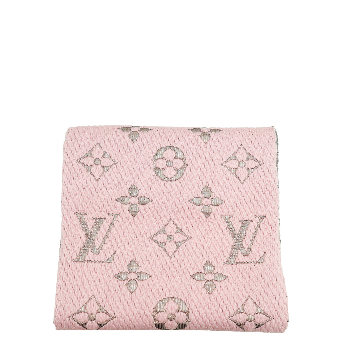 Louis Vuitton Rose Ballerine Logomania Shine Scarf-Louis Vuitton-THE CLOSET