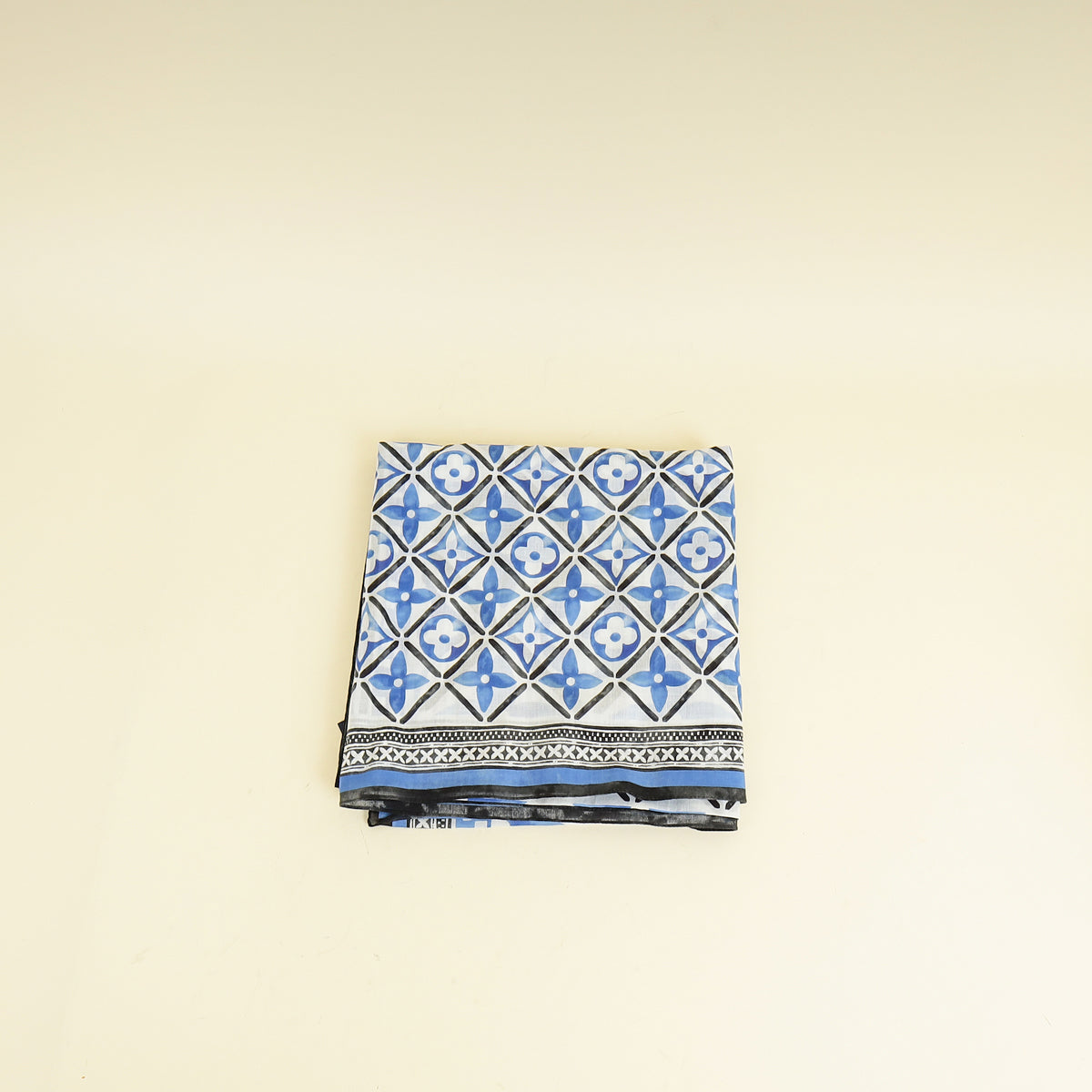 Louis Vuitton Blue Multicolor By The Pool Cotton Shawl