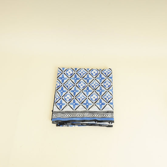 Louis Vuitton Blue Multicolor By The Pool Cotton Shawl
