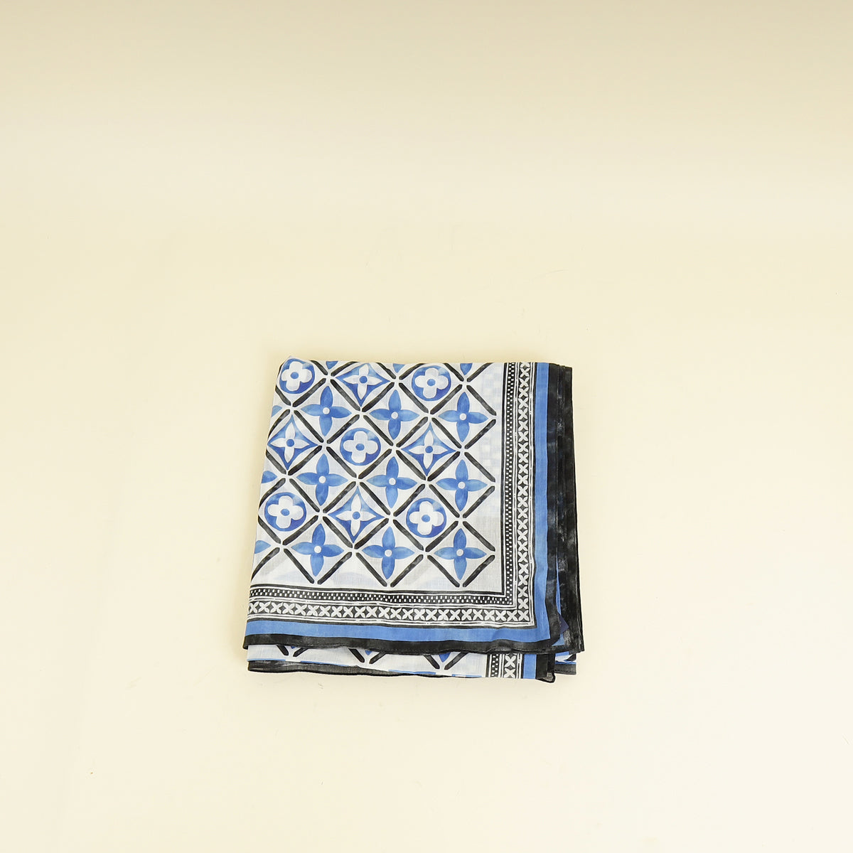 Louis Vuitton Blue Multicolor By The Pool Cotton Shawl