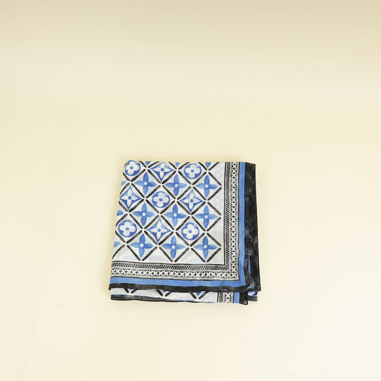 Louis Vuitton Blue Multicolor By The Pool Cotton Shawl