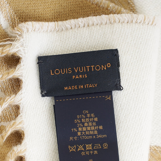 Louis Vuitton Beige LV Essential Shine Scarf