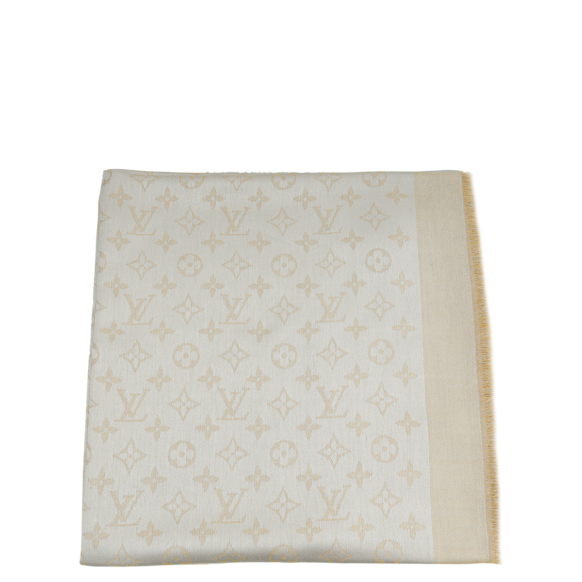 Louis Vuitton Greige Monogram Shine Shawl-Louis Vuitton-THE CLOSET