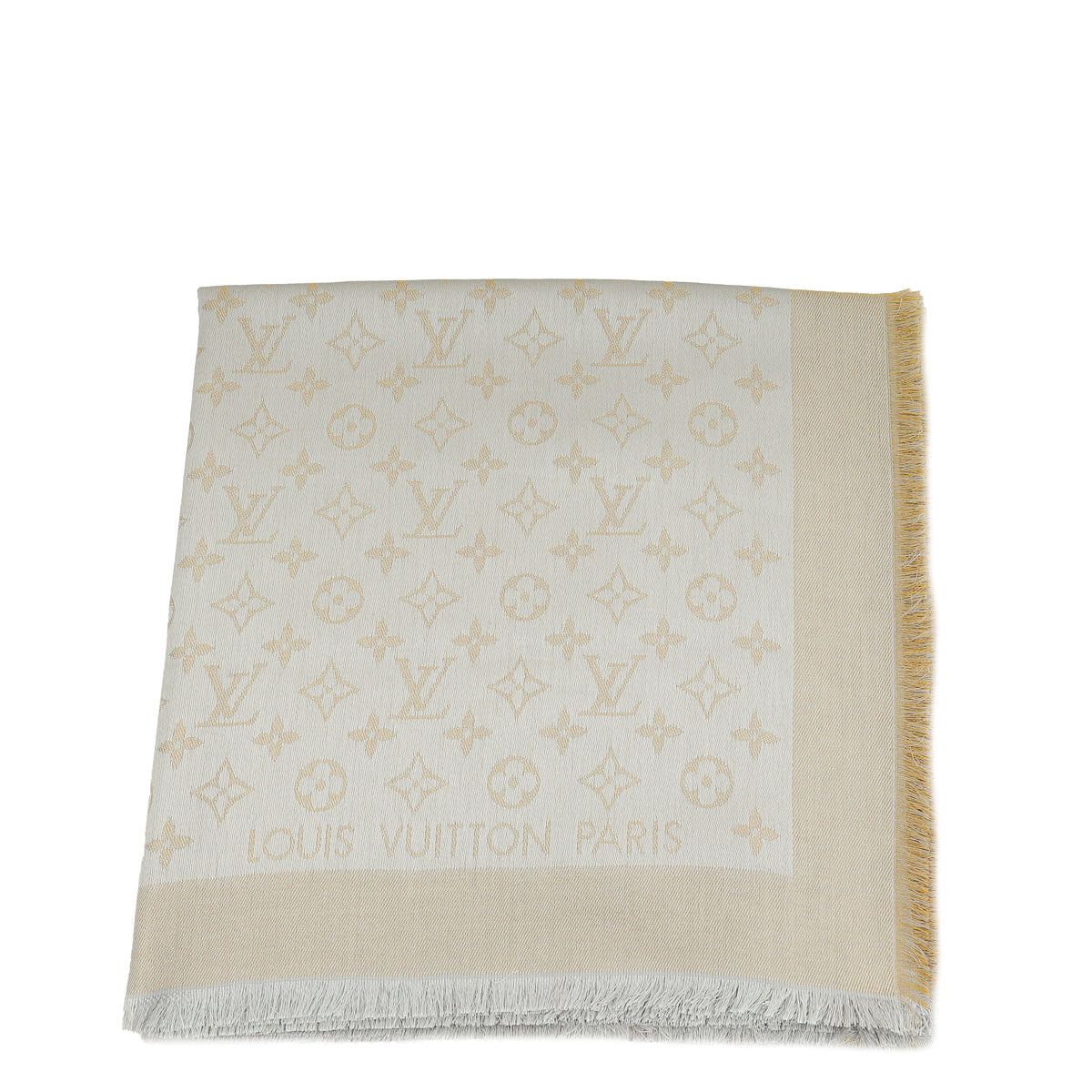 Louis Vuitton Greige Monogram Shine Shawl-Louis Vuitton-THE CLOSET