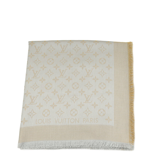 Louis Vuitton Greige Monogram Shine Shawl